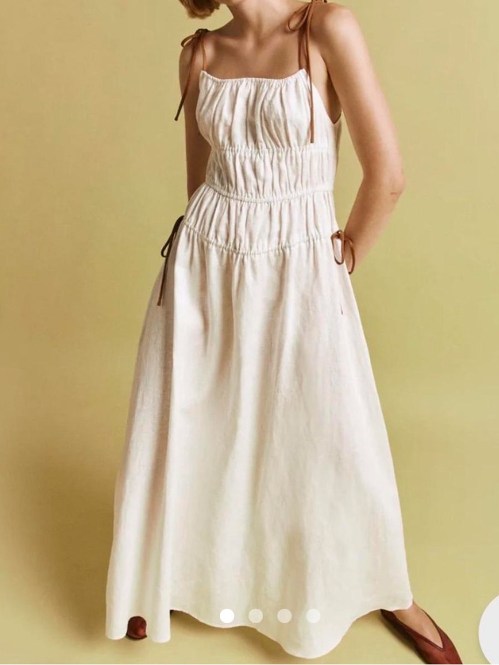 Lolita Linen Dress - Smock Tie - Vrg Grl